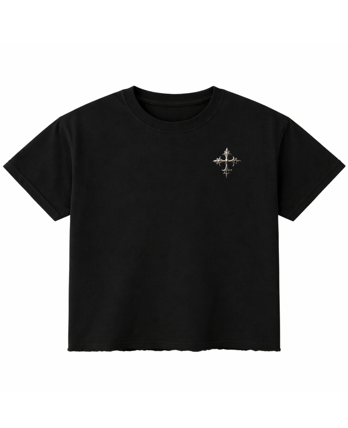 Black Boxy Fit T-shirt Front Design