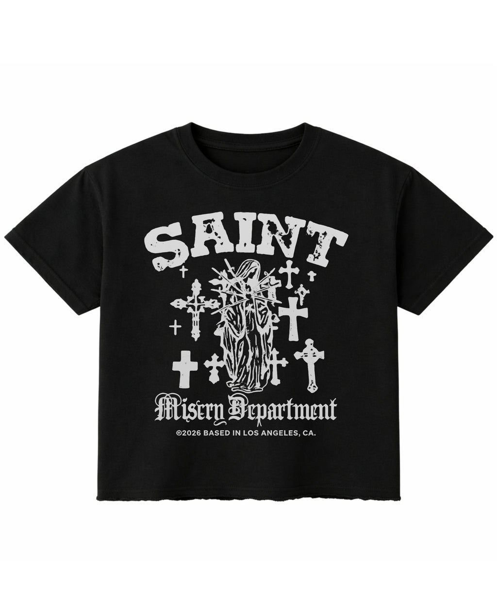 Black Boxy Fit T-shirt Front Design